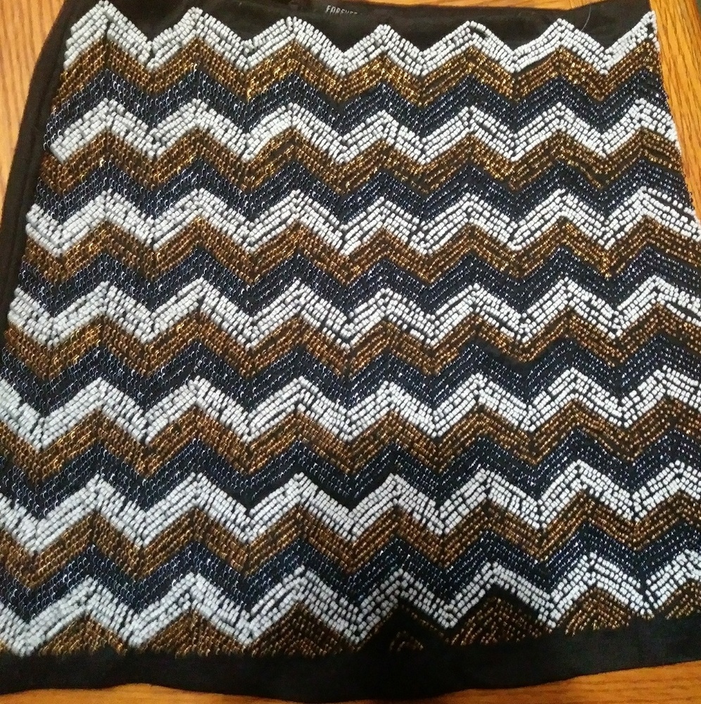 Beaded mini skirt